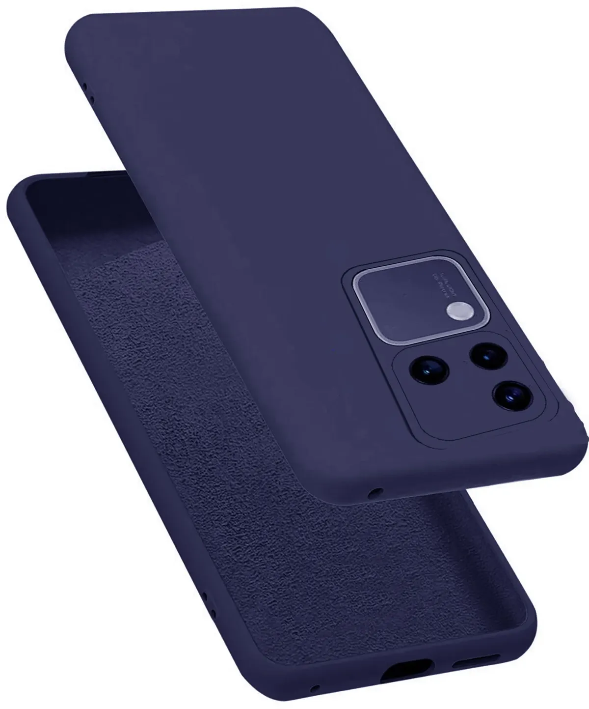 Micvir Back Cover for Vivo V30 5G (Blue, Dual Protection, Silicon, Pack of: 1)