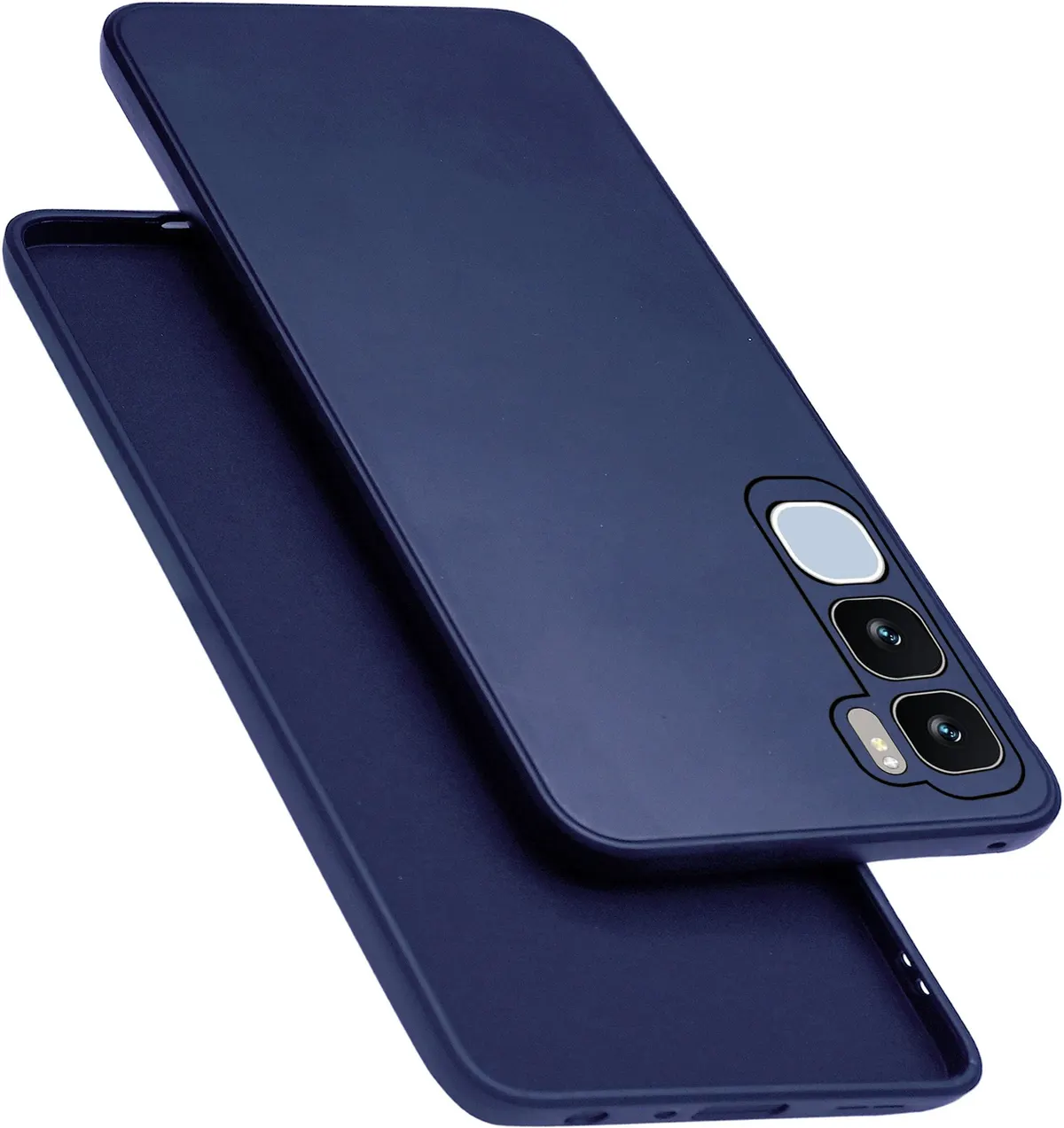 Micvir Back Cover for Vivo V40 Lite 5G (Blue, Dual Protection, Silicon, Pack of: 1)