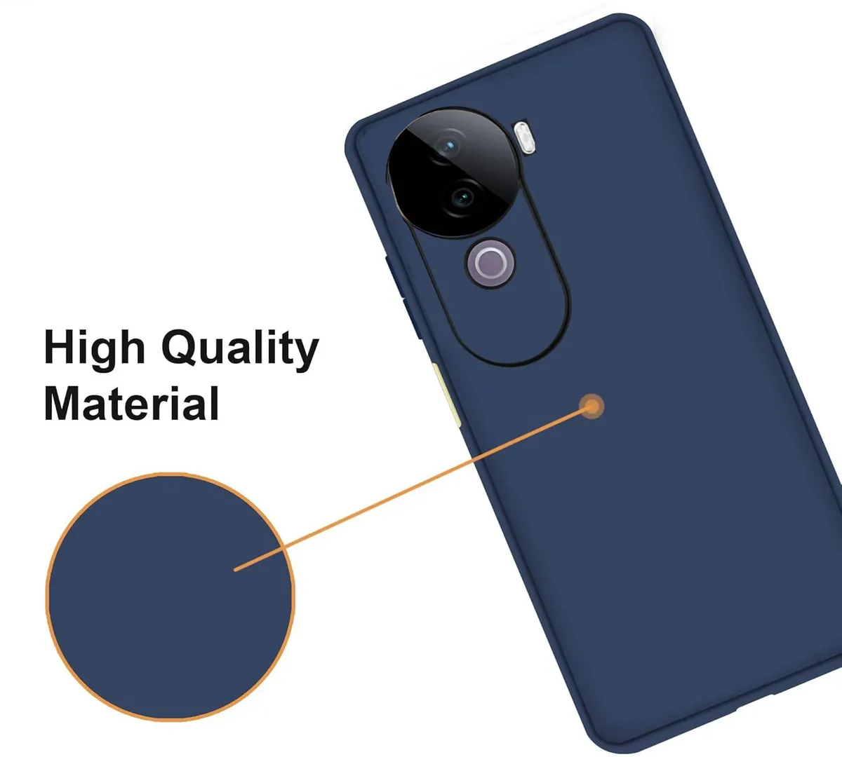 Micvir Back Cover for vivo V40e 5G (Blue, Dual Protection, Silicon, Pack of: 1) — image 2 of 5