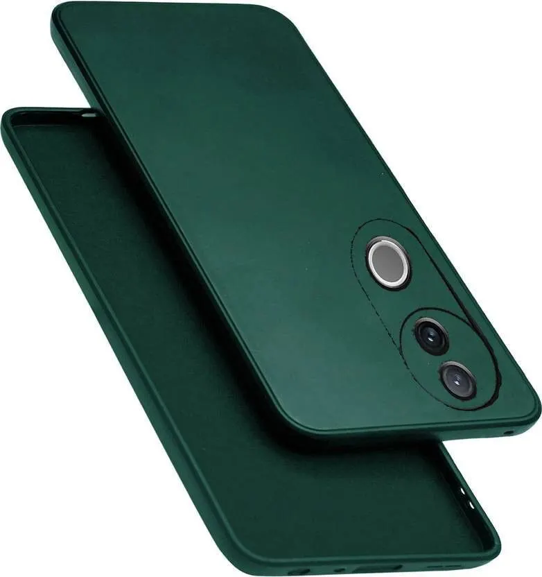 Micvir Back Cover for vivo V50 5G Elite Edition (Green, Dual Protection, Silicon, Pack of: 1)