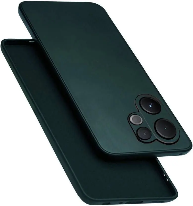 Micvir Back Cover for Vivo V60e 5G (Green, Dual Protection, Silicon, Pack of: 1)