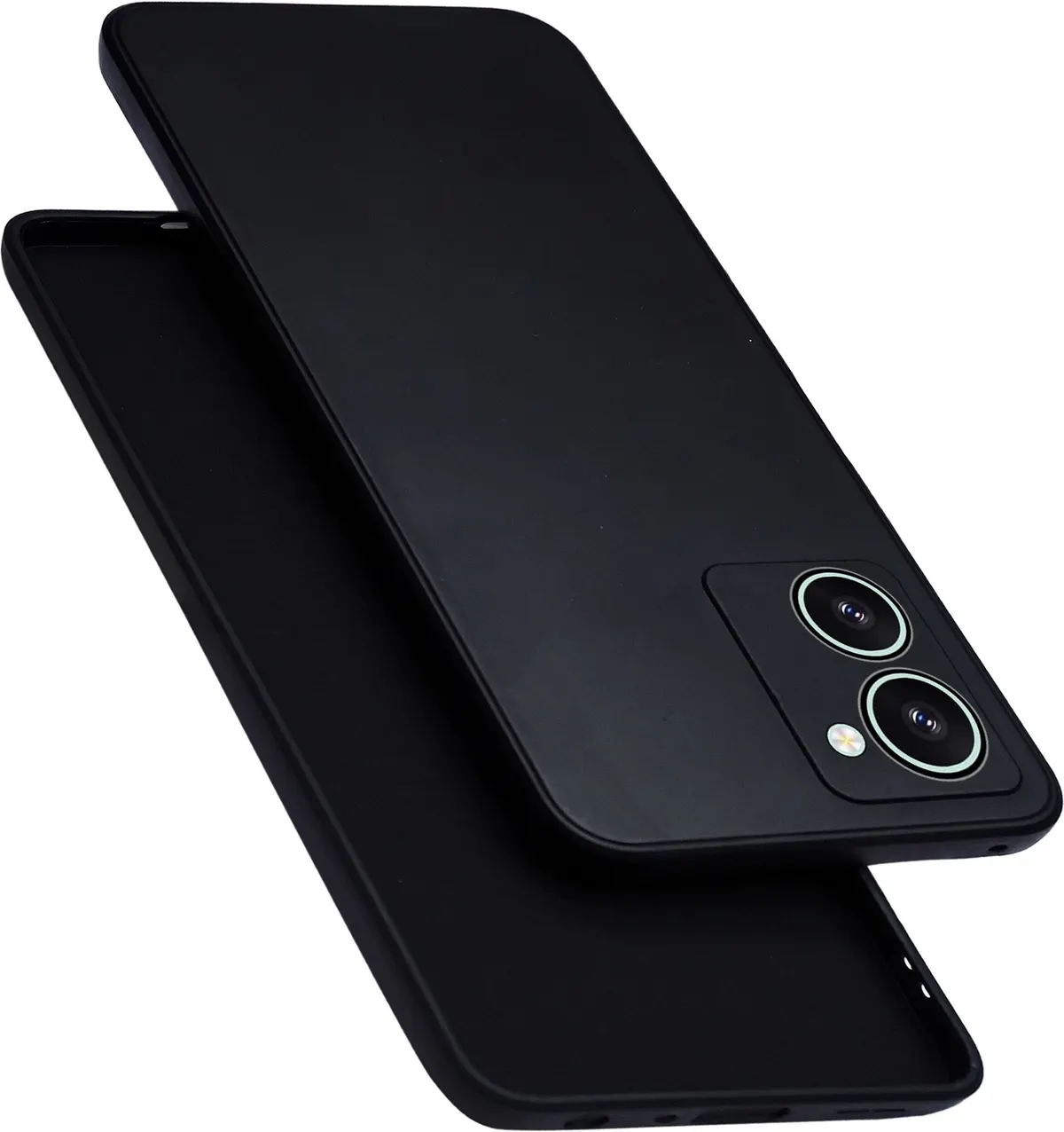 Micvir Back Cover for Vivo Y03 5G (Black, Dual Protection, Silicon, Pack of: 1)