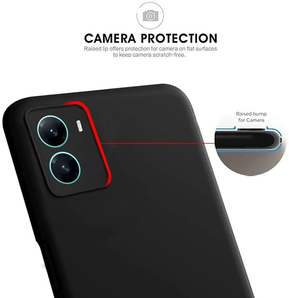 Micvir Back Cover for Vivo Y16 (Black, Dual Protection, Silicon, Pack of: 1) — image 4 of 5