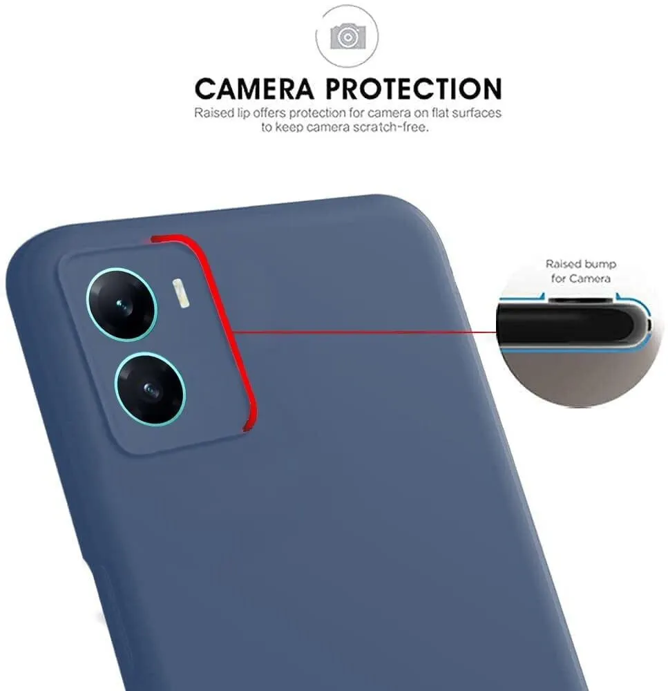 Micvir Back Cover for Vivo Y16 (Blue, Dual Protection, Silicon, Pack of: 1) — image 4 of 5