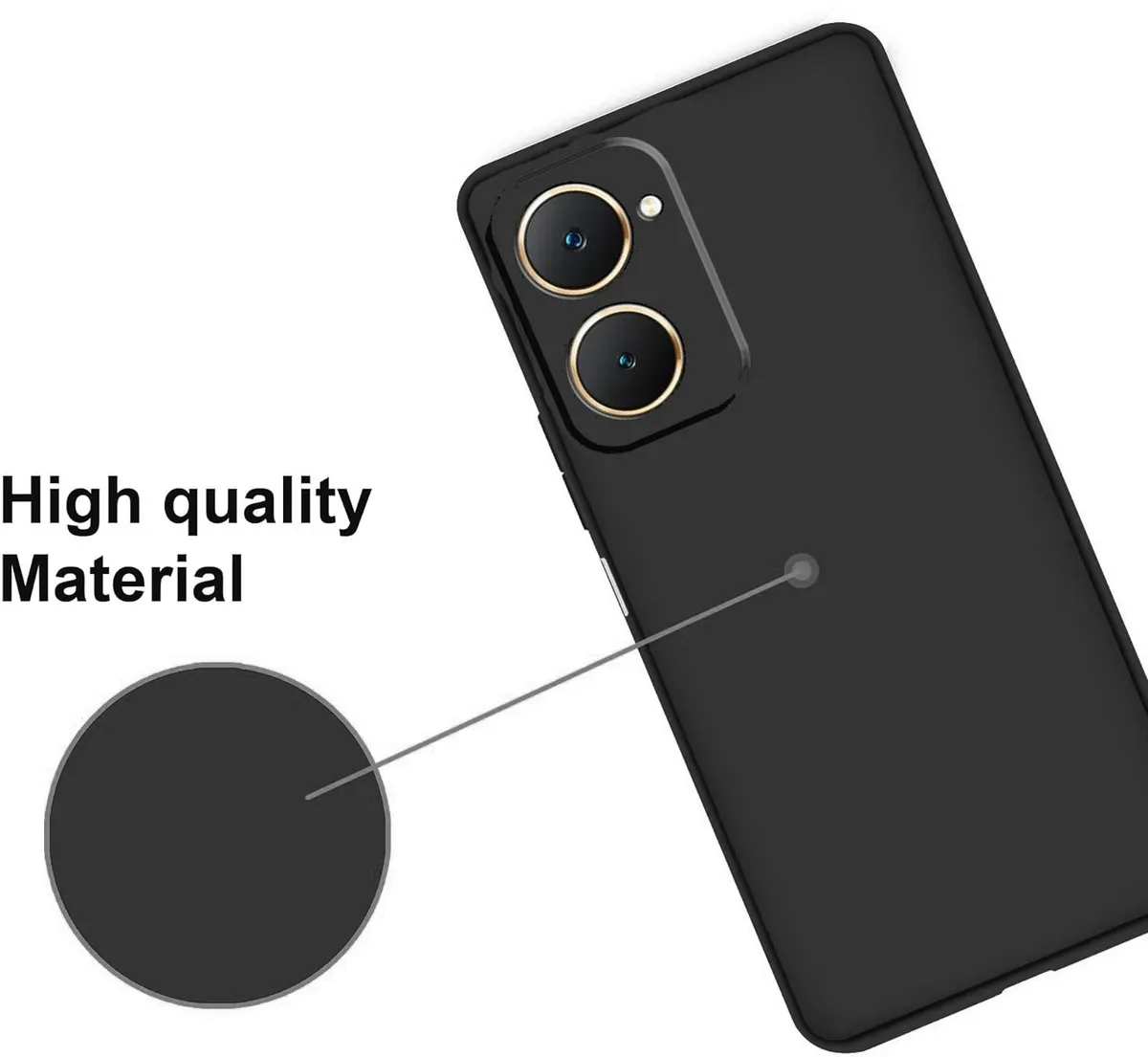 Micvir Back Cover for Vivo Y18e (Black, Dual Protection, Silicon, Pack of: 1) — image 2 of 5