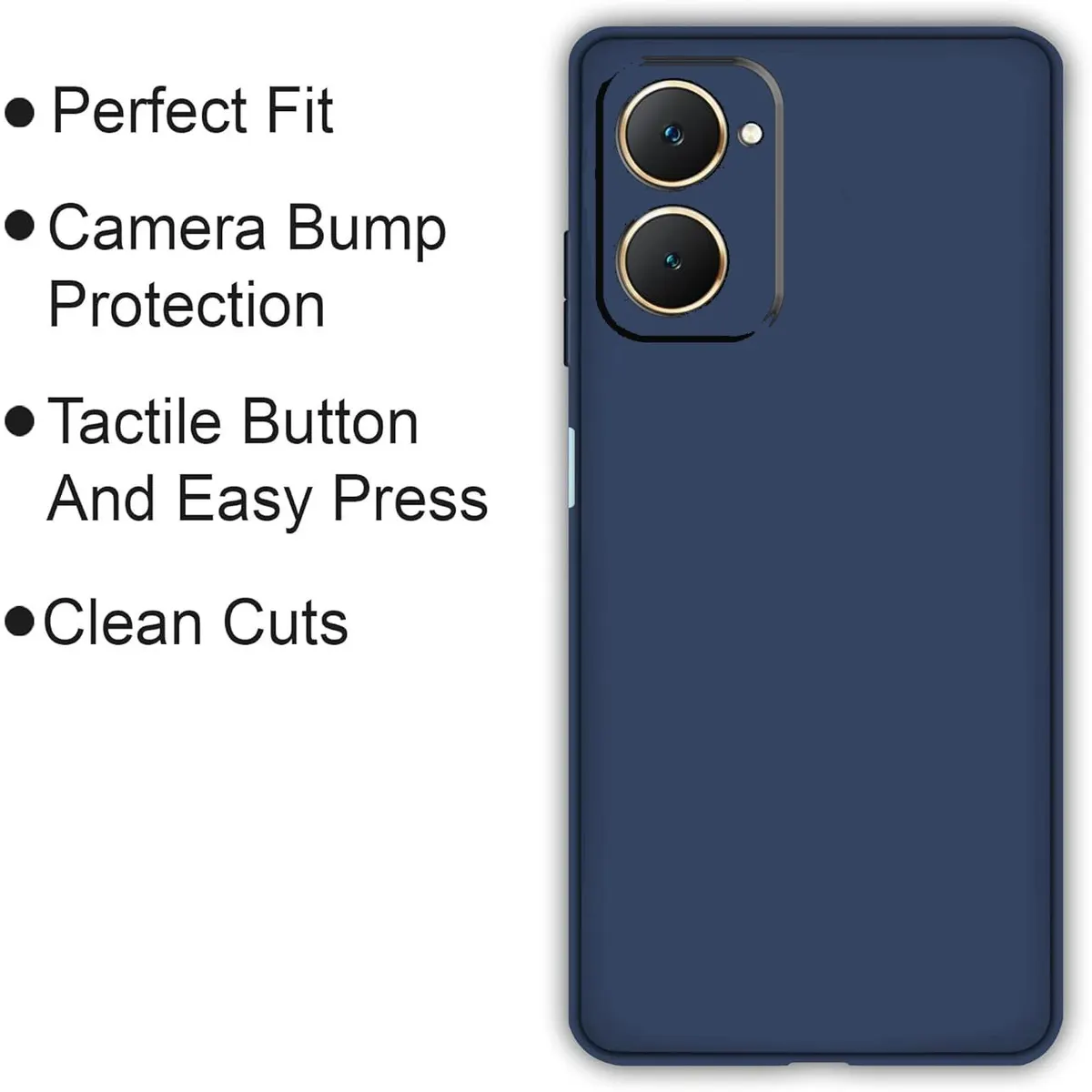 Micvir Back Cover for Vivo Y18, Vivo Y18e (Blue, Dual Protection, Silicon, Pack of: 1) — image 4 of 5