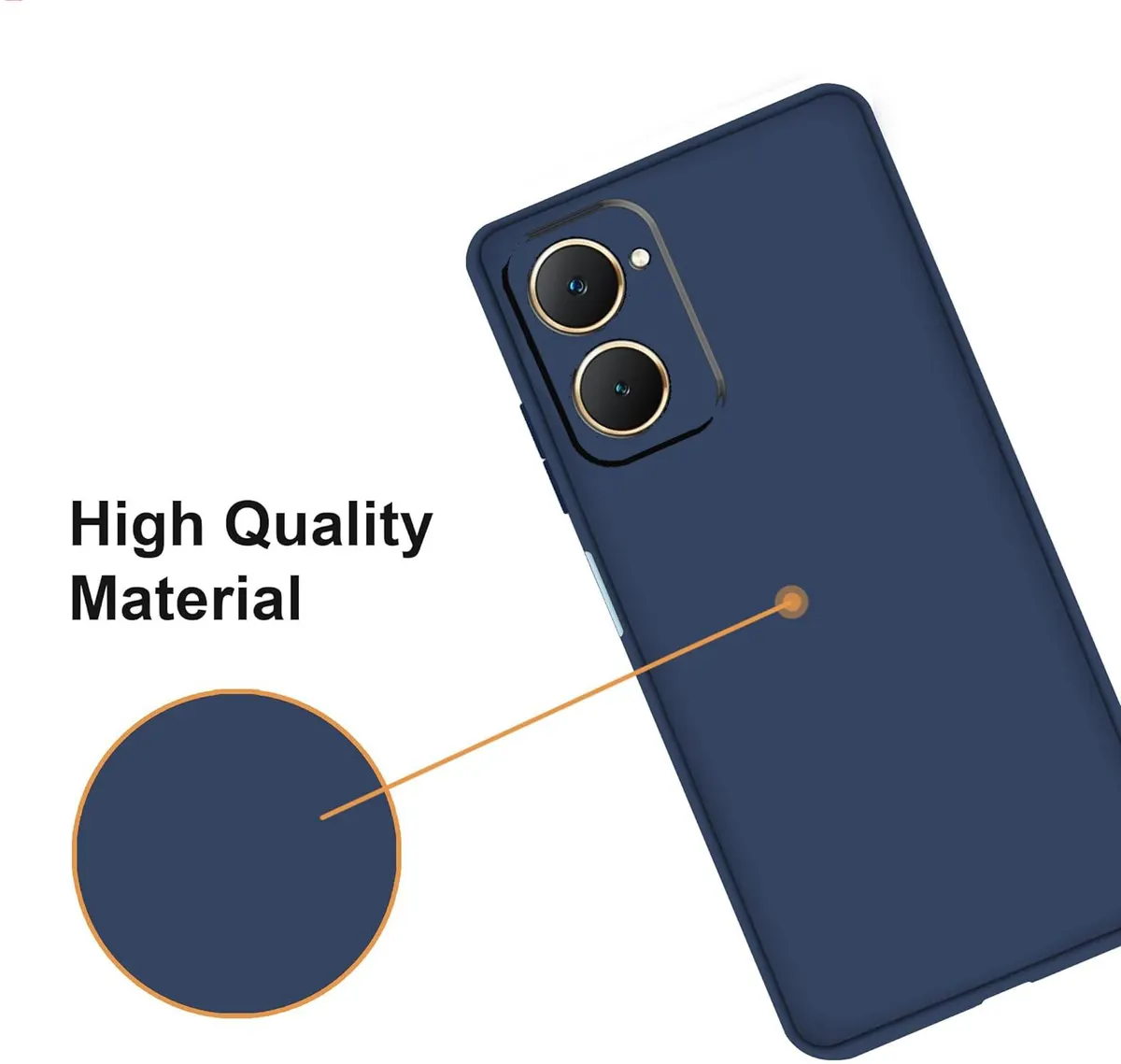 Micvir Back Cover for Vivo Y18e (Blue, Dual Protection, Silicon, Pack of: 1) — image 2 of 5