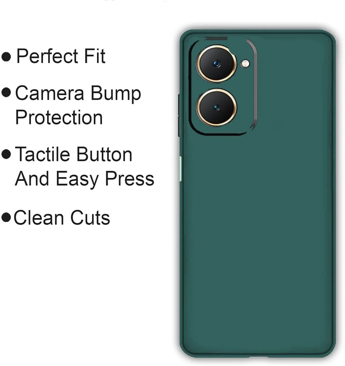 Micvir Back Cover for Vivo Y18e (Green, Dual Protection, Silicon, Pack of: 1) — image 4 of 5