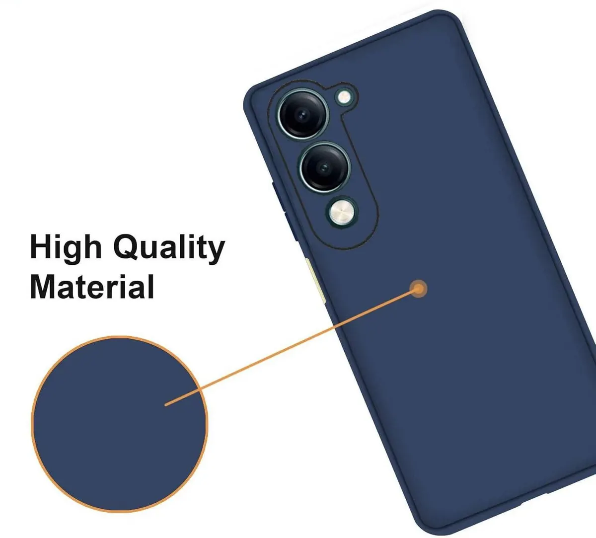 Micvir Back Cover for Vivo Y19 (Blue, Dual Protection, Silicon, Pack of: 1) — image 2 of 5