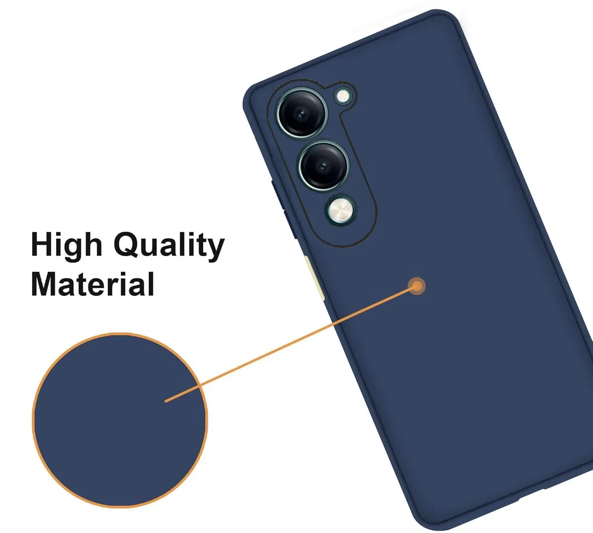 Micvir Back Cover for Vivo Y19e (Blue, Dual Protection, Silicon, Pack of: 1) — image 2 of 5