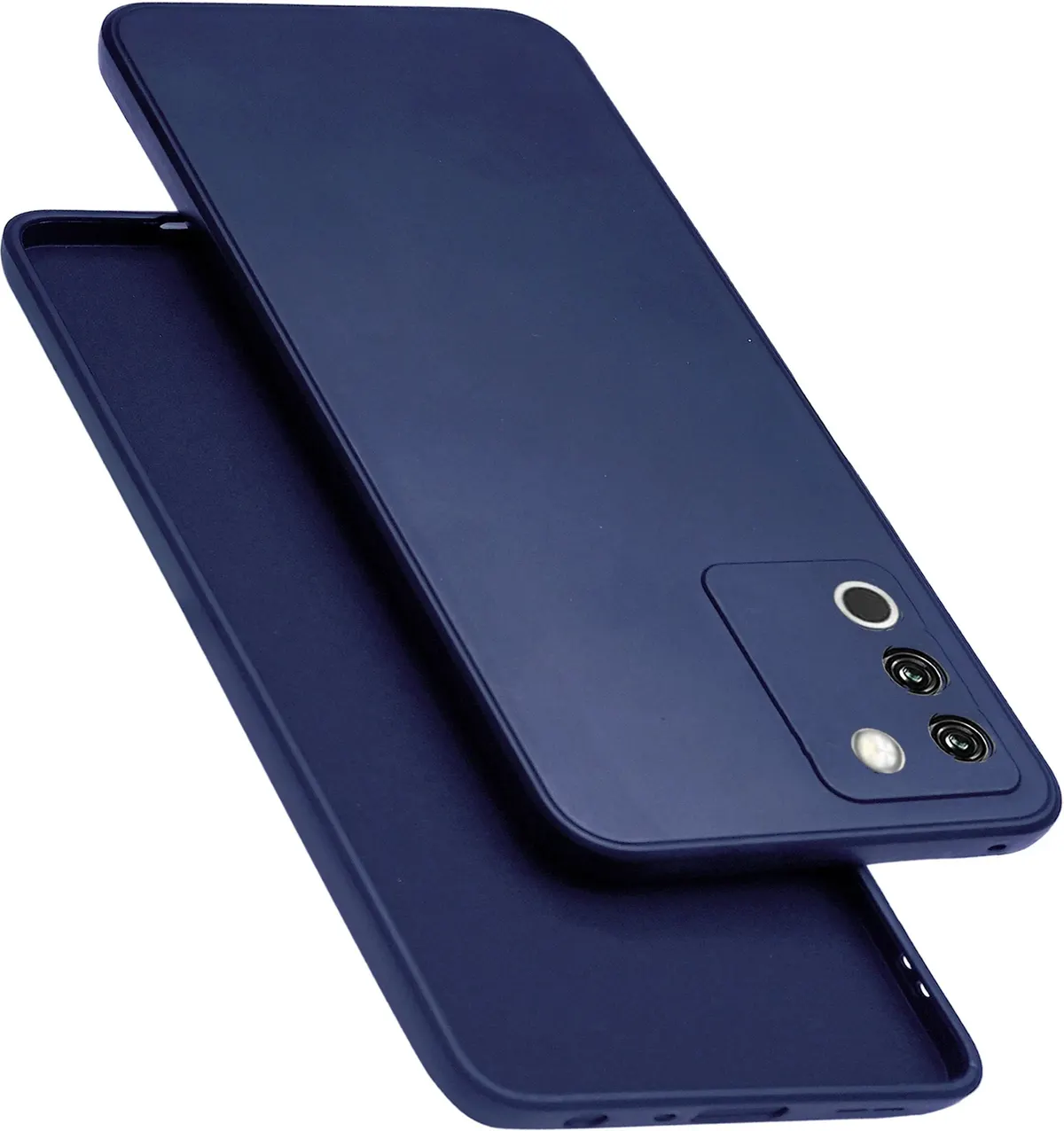 Micvir Back Cover for Vivo Y200 5G (Blue, Dual Protection, Silicon, Pack of: 1)