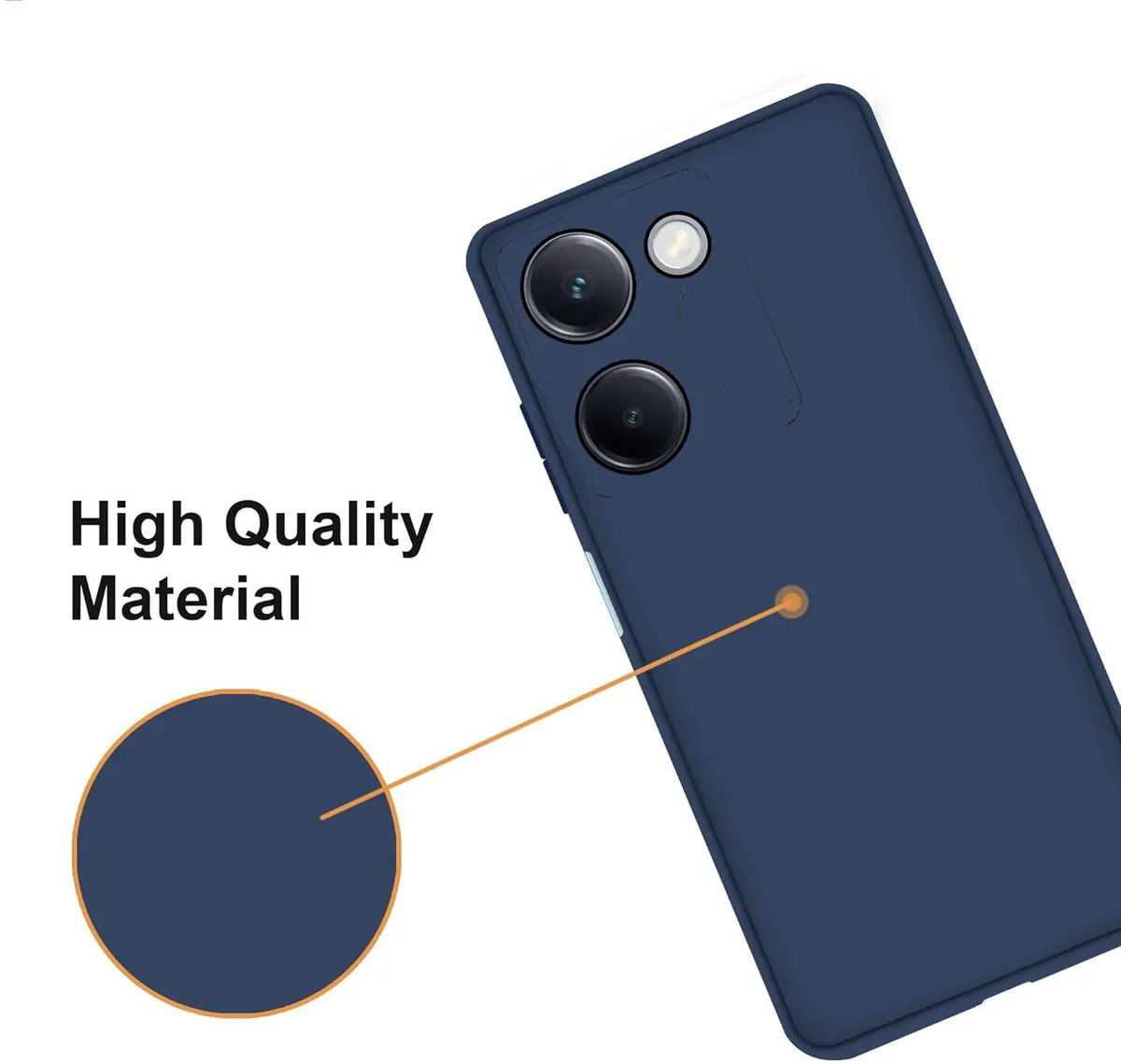 Micvir Back Cover for Vivo Y200 Pro 5G (Blue, Dual Protection, Silicon, Pack of: 1) — image 2 of 5