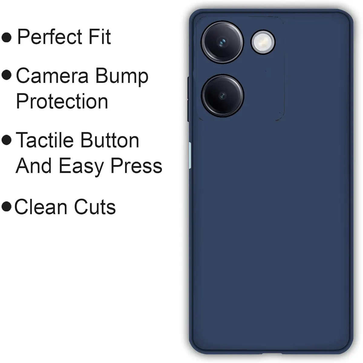 Micvir Back Cover for Vivo Y200 Pro 5G (Blue, Dual Protection, Silicon, Pack of: 1) — image 4 of 5