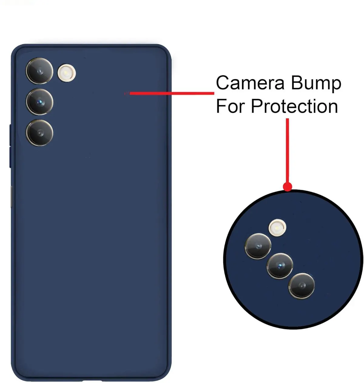 Micvir Back Cover for Vivo Y200e 5G, Vivo T3 5G (Blue, Dual Protection, Silicon, Pack of: 1) — image 2 of 5