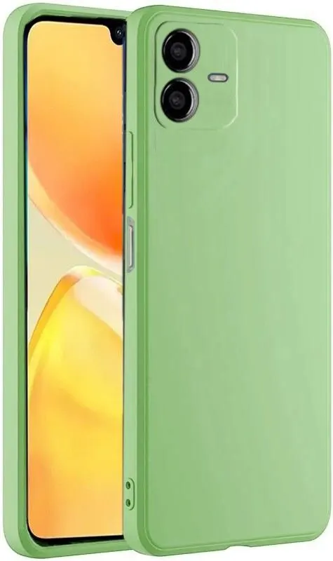 Micvir Back Cover for Vivo Y22s (Green, Dual Protection, Silicon, Pack of: 1)