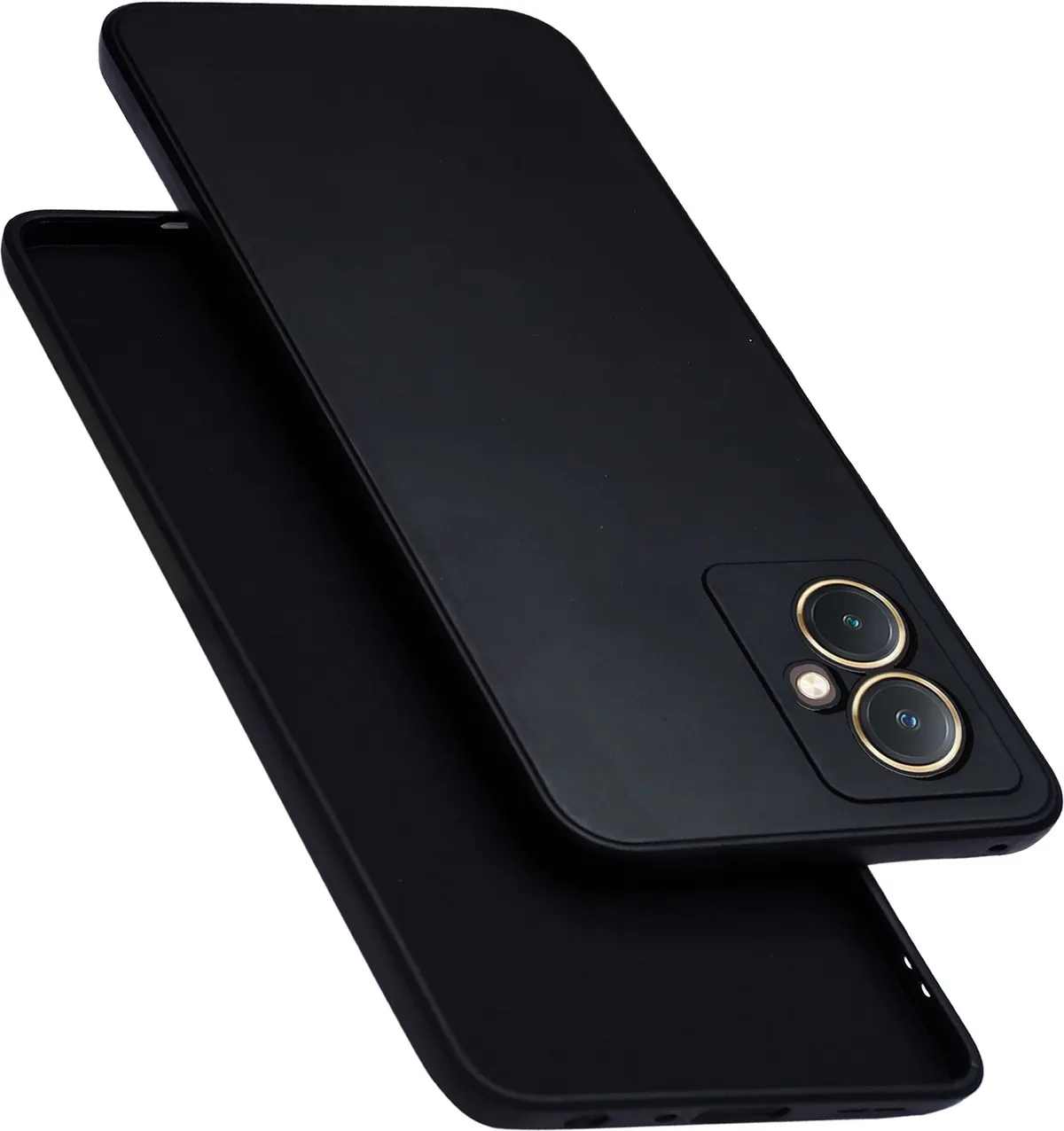 Micvir Back Cover for Vivo Y27 (Black, Dual Protection, Silicon, Pack of: 1)