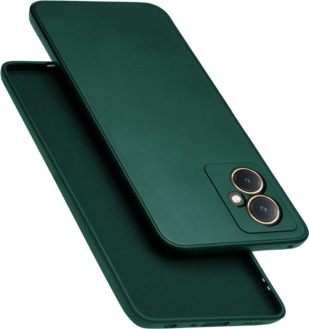 Micvir Back Cover for Vivo Y27 (Green, Dual Protection, Silicon, Pack of: 1)