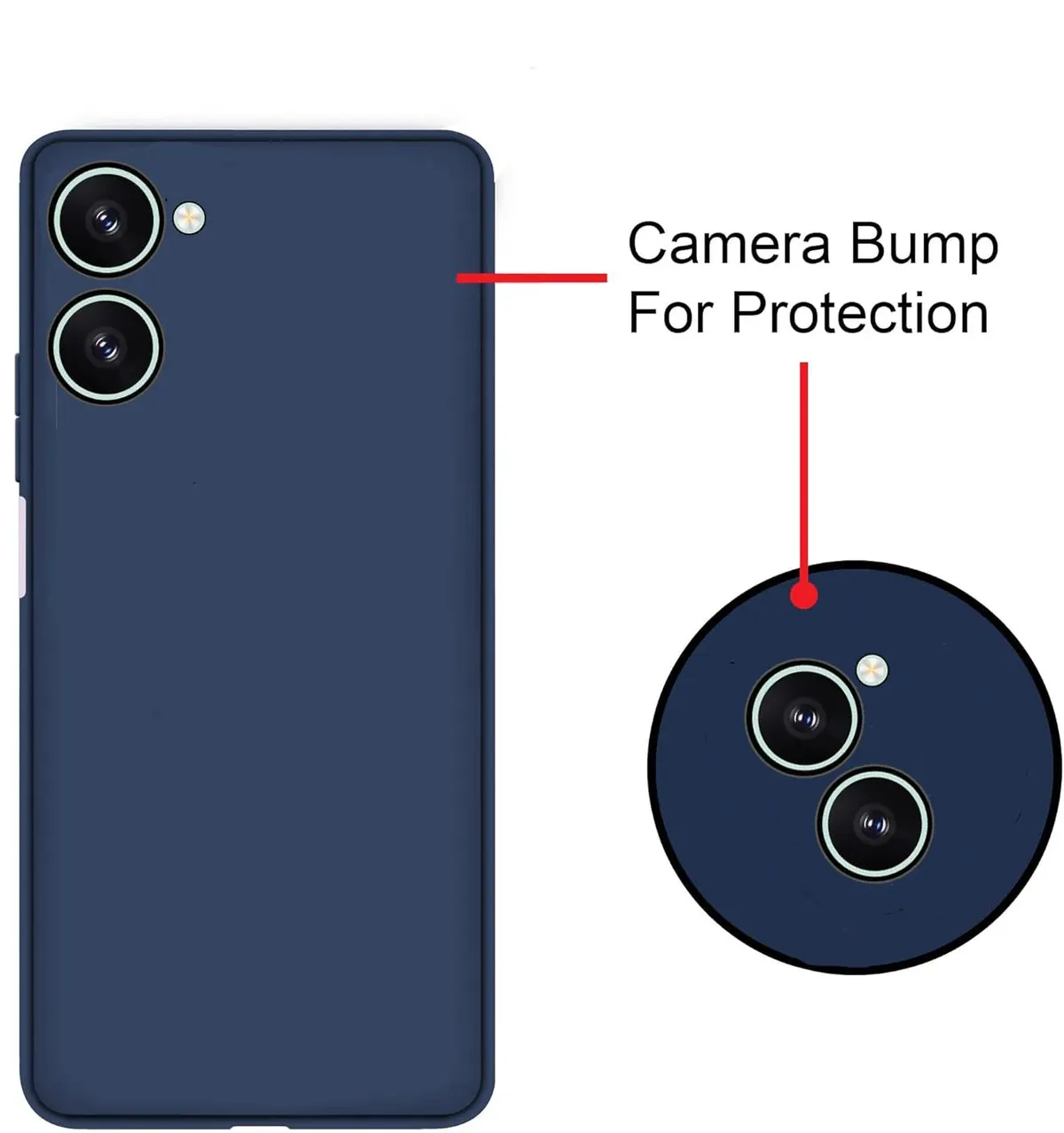 Micvir Back Cover for Vivo Y28s 5G (Blue, Dual Protection, Silicon, Pack of: 1) — image 2 of 5