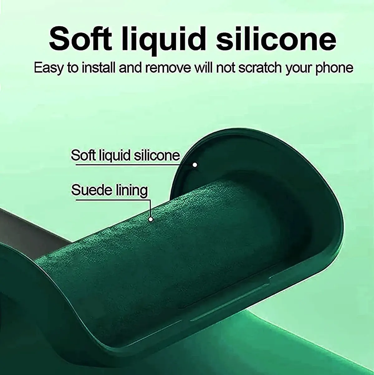 Micvir Back Cover for Vivo Y28s 5G (Green, Dual Protection, Silicon, Pack of: 1) — image 5 of 5