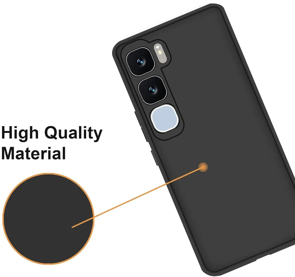 Micvir Back Cover for vivo Y29 5G (Black, Dual Protection, Silicon, Pack of: 1) — image 2 of 5