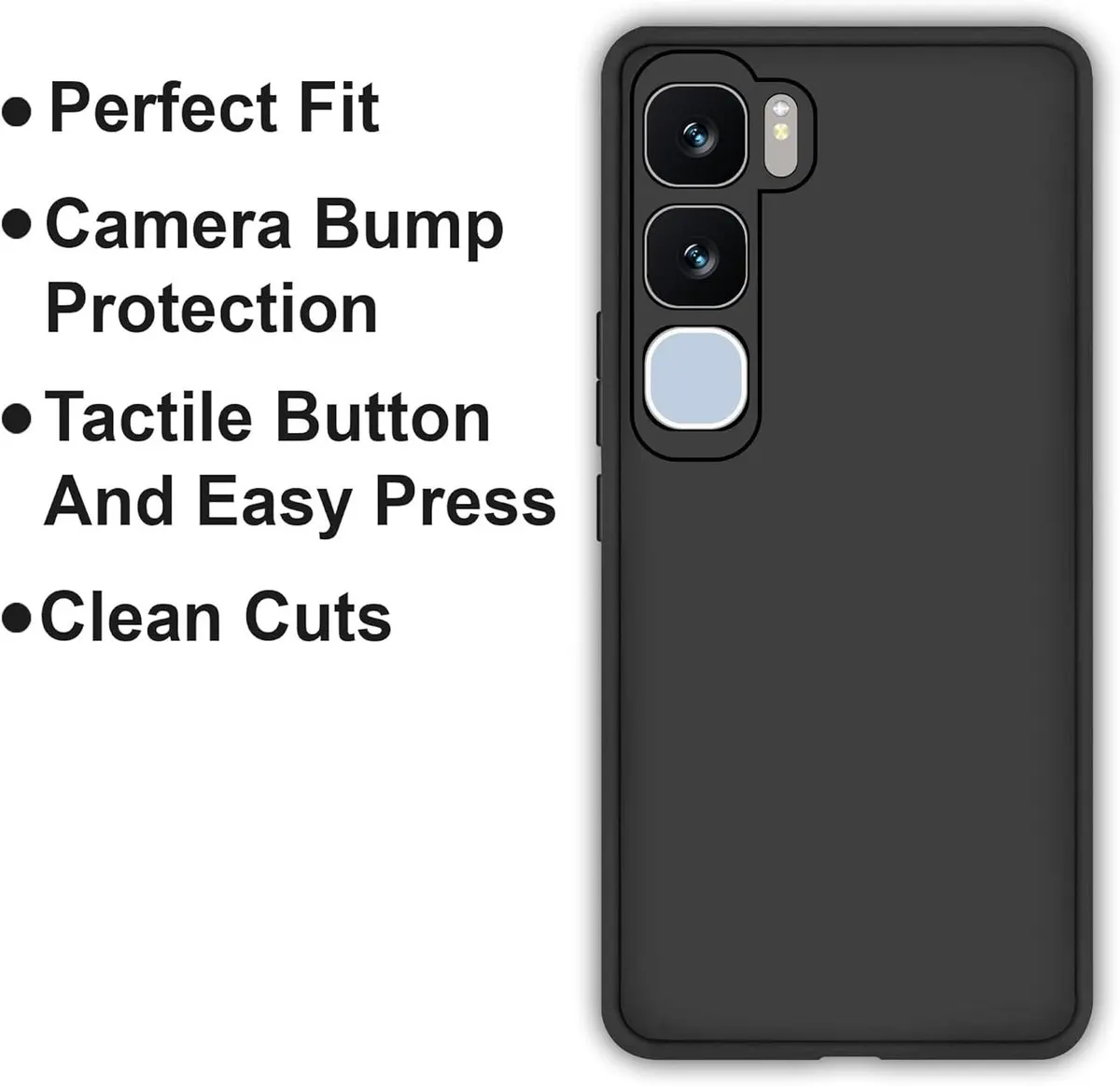 Micvir Back Cover for vivo Y29 5G (Black, Dual Protection, Silicon, Pack of: 1) — image 4 of 5