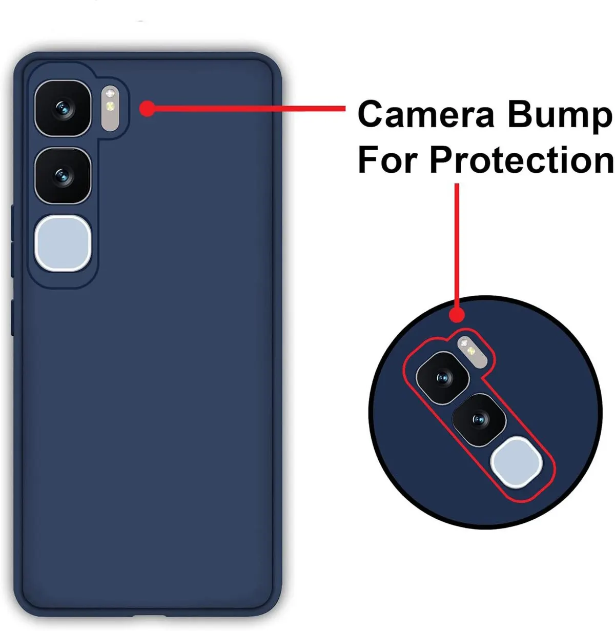 Micvir Back Cover for vivo Y29 5G (Blue, Dual Protection, Silicon, Pack of: 1) — image 2 of 5