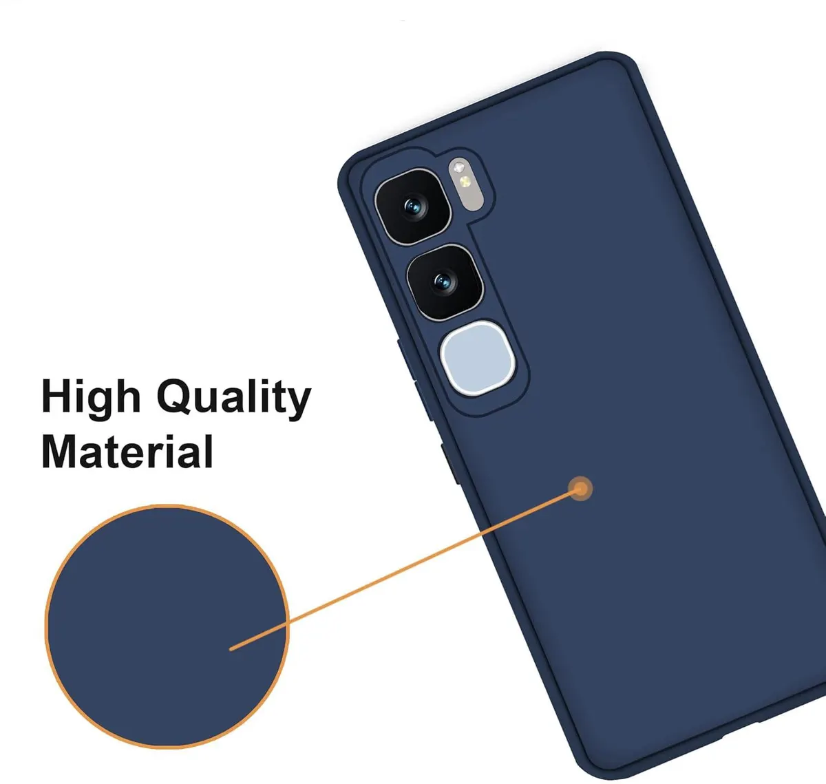 Micvir Back Cover for vivo Y29 5G (Blue, Dual Protection, Silicon, Pack of: 1) — image 3 of 5