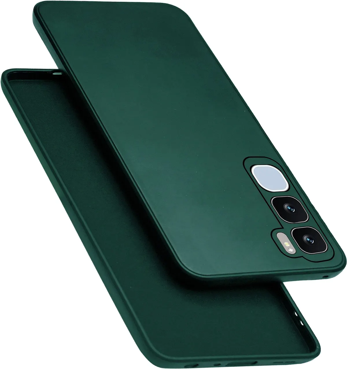 Micvir Back Cover for vivo Y29 5G (Green, Dual Protection, Silicon, Pack of: 1)