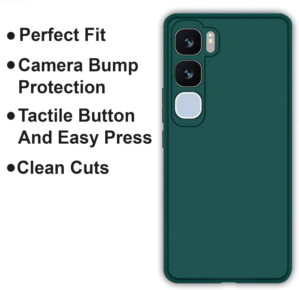 Micvir Back Cover for vivo Y29 5G (Green, Dual Protection, Silicon, Pack of: 1) — image 4 of 5