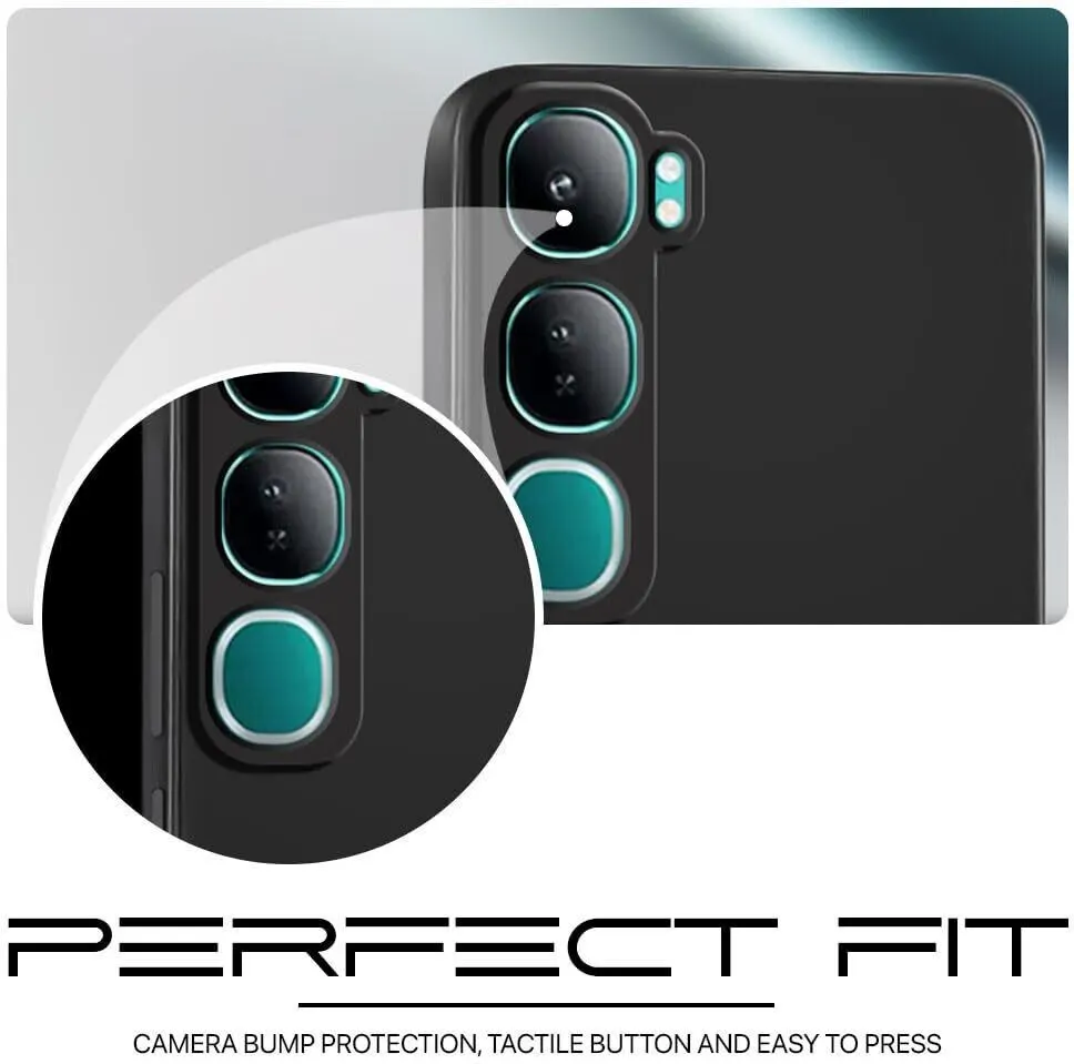 Micvir Back Cover for vivo Y300 5G (Black, Dual Protection, Silicon, Pack of: 1) — image 4 of 5