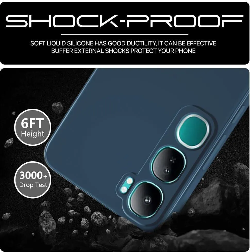 Micvir Back Cover for Vivo Y31 5G (Blue, Dual Protection, Silicon, Pack of: 1) — image 2 of 5