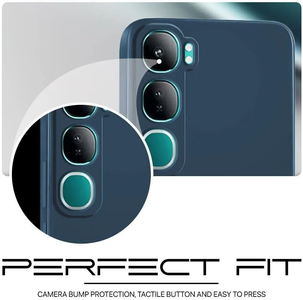 Micvir Back Cover for Vivo Y31 5G (Blue, Dual Protection, Silicon, Pack of: 1) — image 4 of 5