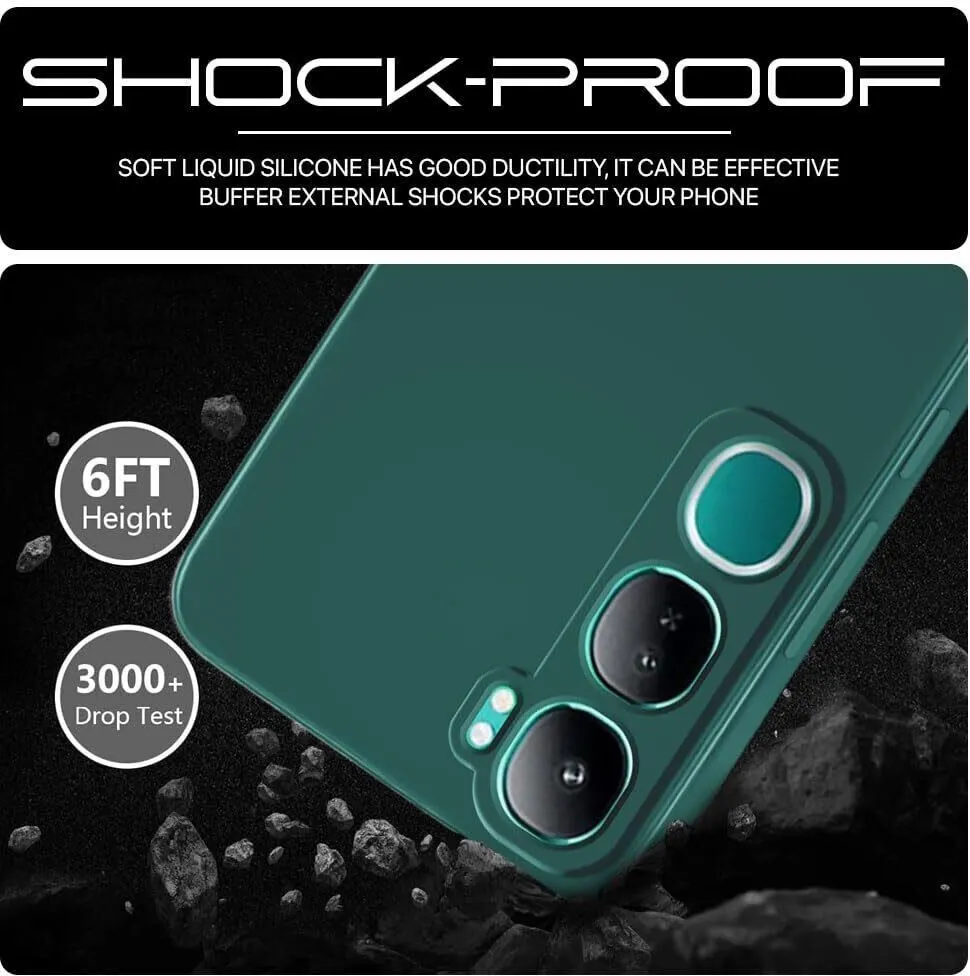 Micvir Back Cover for Vivo Y31 5G (Green, Dual Protection, Silicon, Pack of: 1) — image 2 of 5