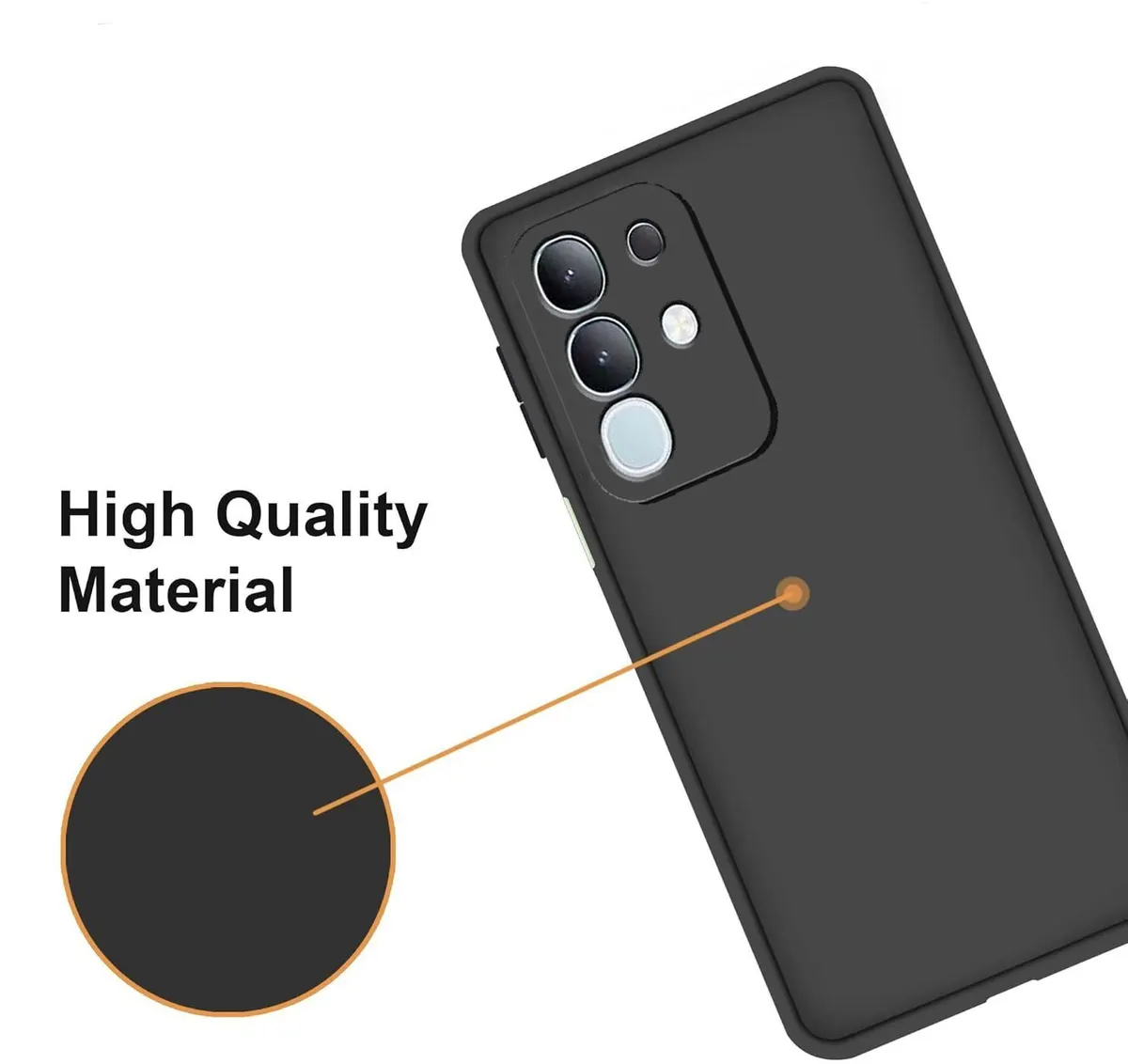 Micvir Back Cover for Vivo Y31 Pro 5G (Black, Dual Protection, Silicon, Pack of: 1) — image 2 of 5