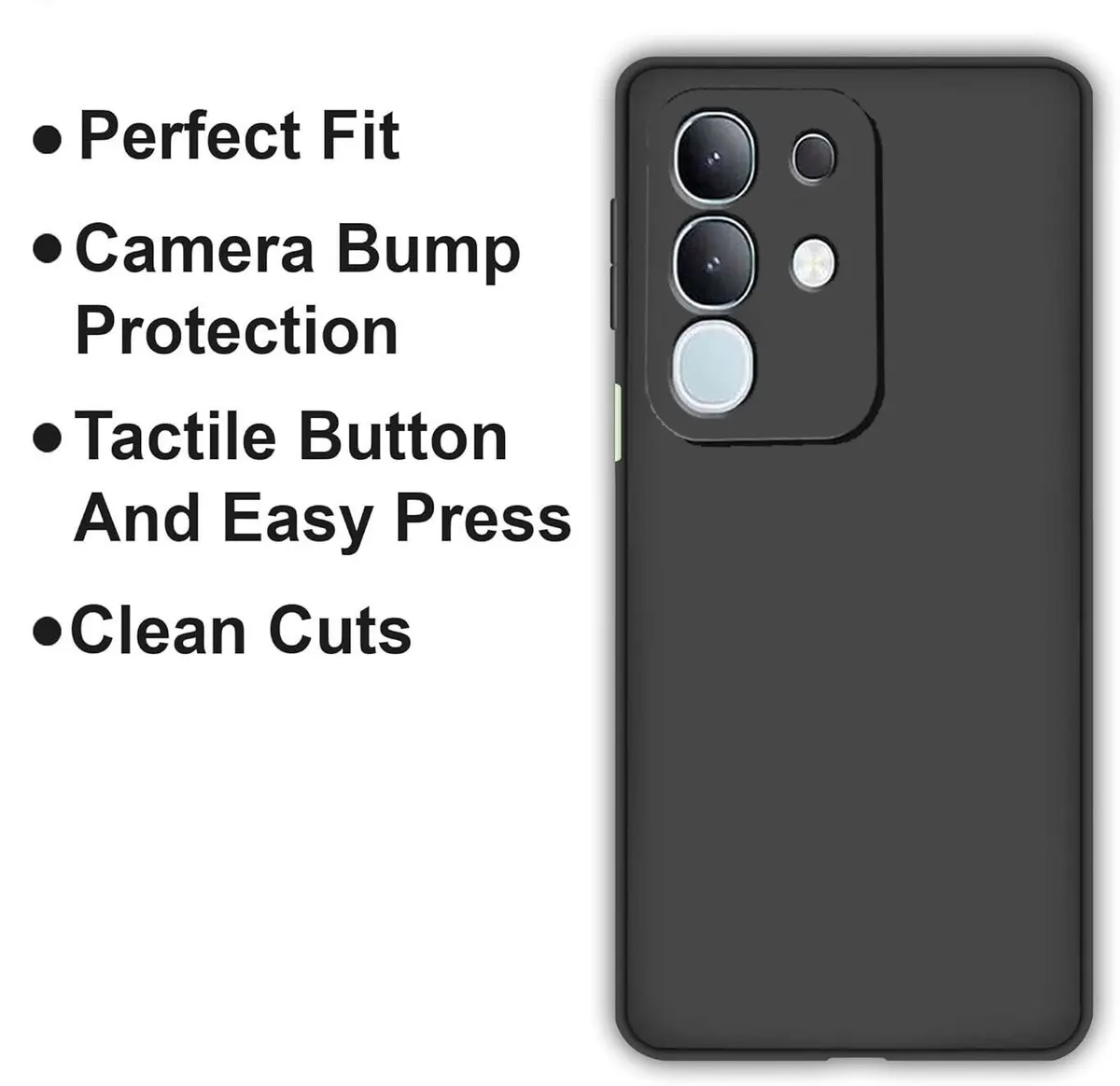Micvir Back Cover for Vivo Y31 Pro 5G (Black, Dual Protection, Silicon, Pack of: 1) — image 4 of 5
