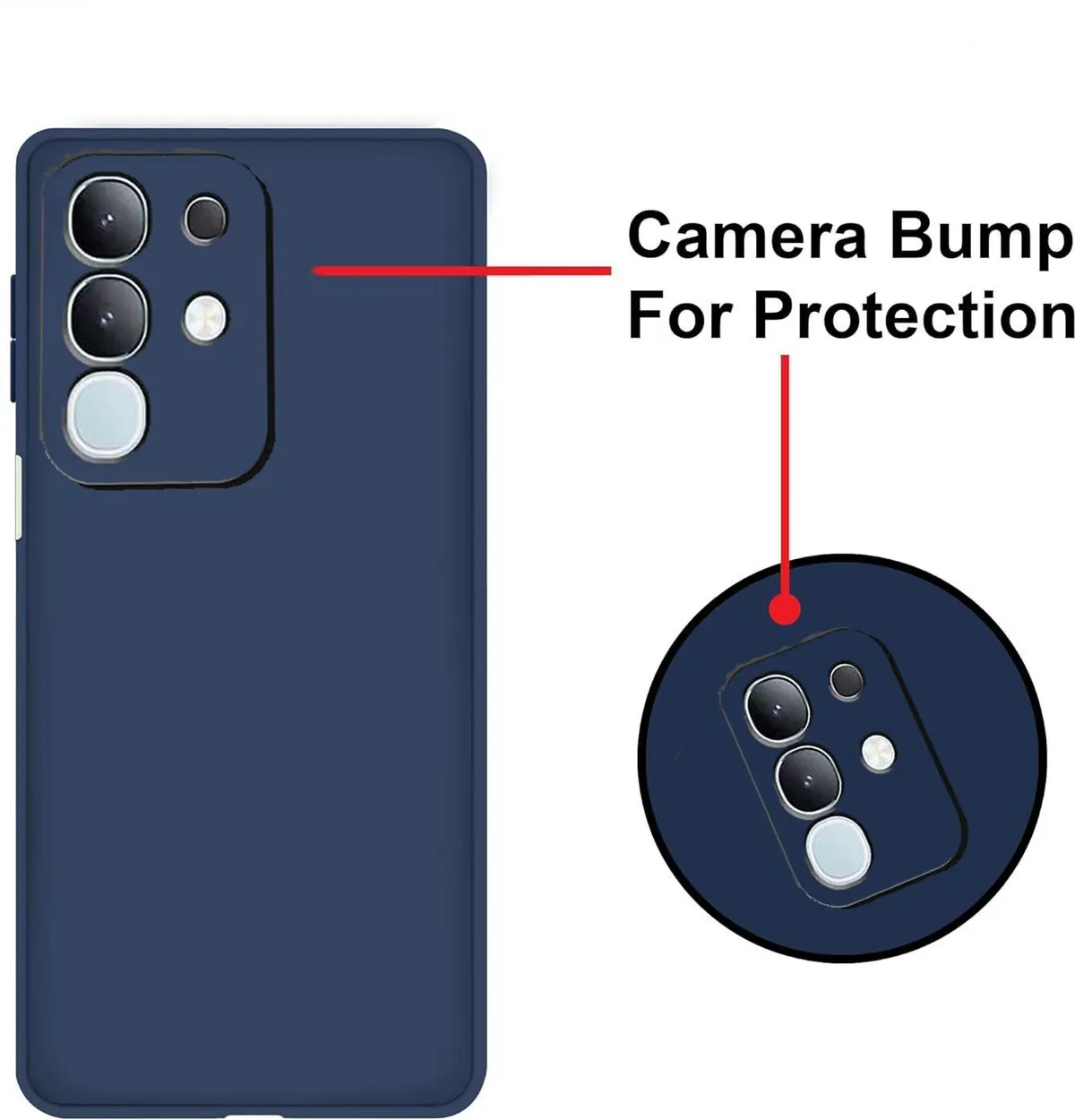 Micvir Back Cover for Vivo Y31 Pro 5G (Blue, Dual Protection, Silicon, Pack of: 1) — image 3 of 5