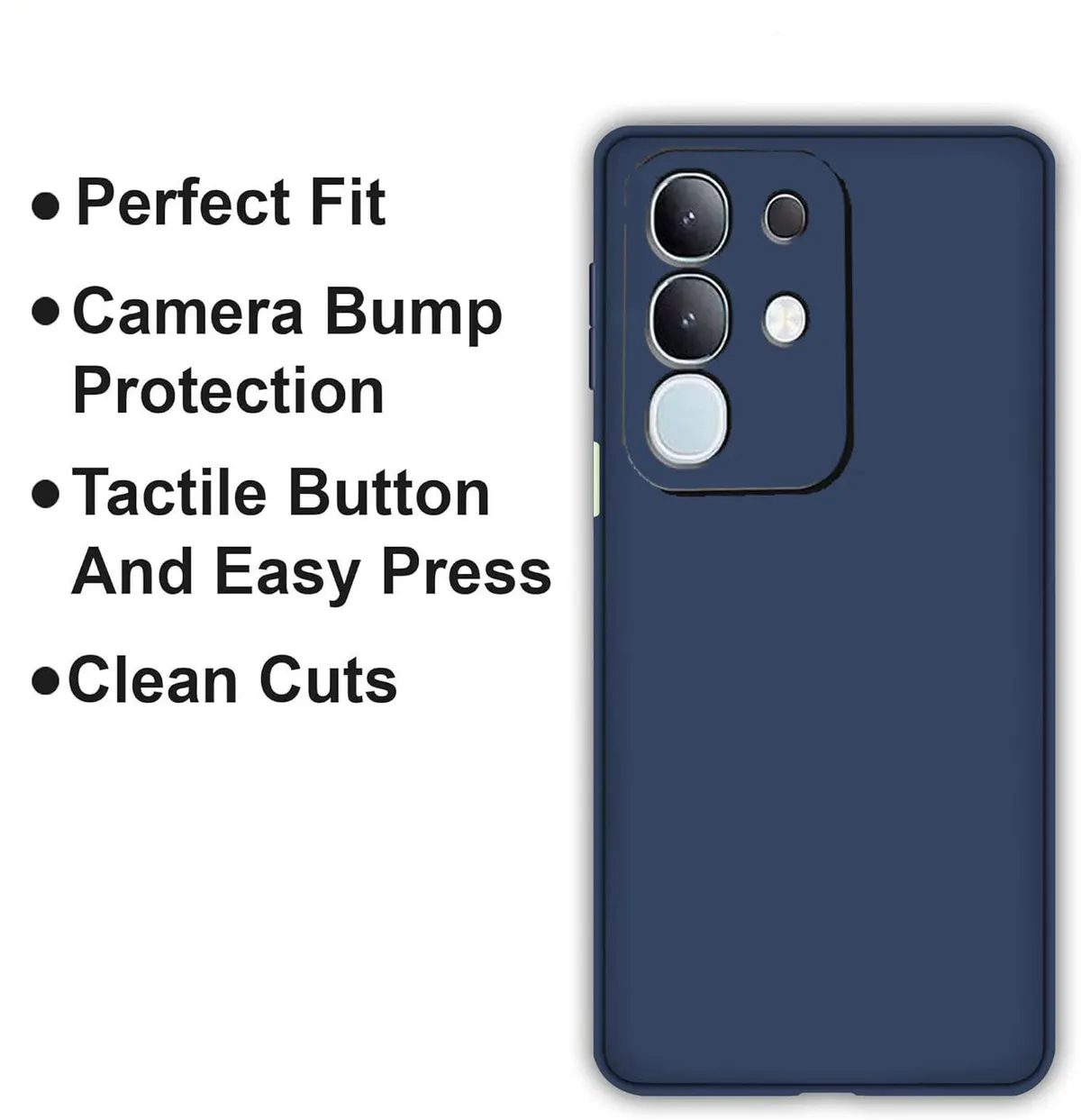 Micvir Back Cover for Vivo Y31 Pro 5G (Blue, Dual Protection, Silicon, Pack of: 1) — image 4 of 5