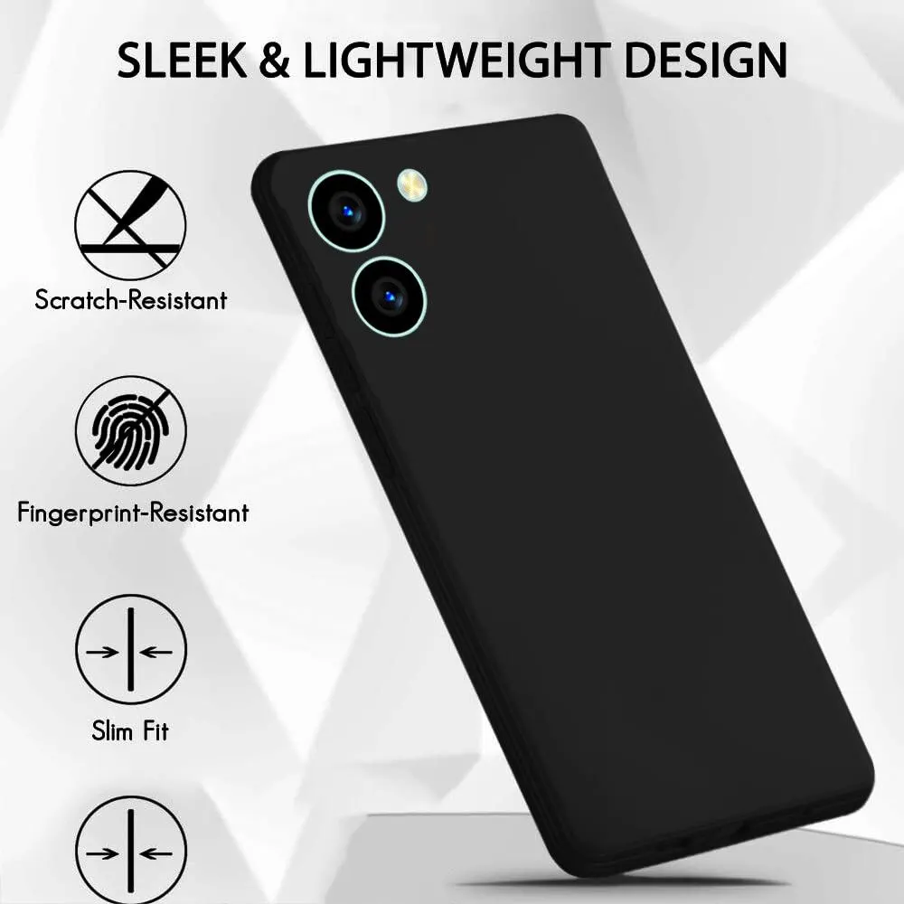 Micvir Back Cover for Vivo Y36 (Black, Silicon, Pack of: 1) — image 2 of 5