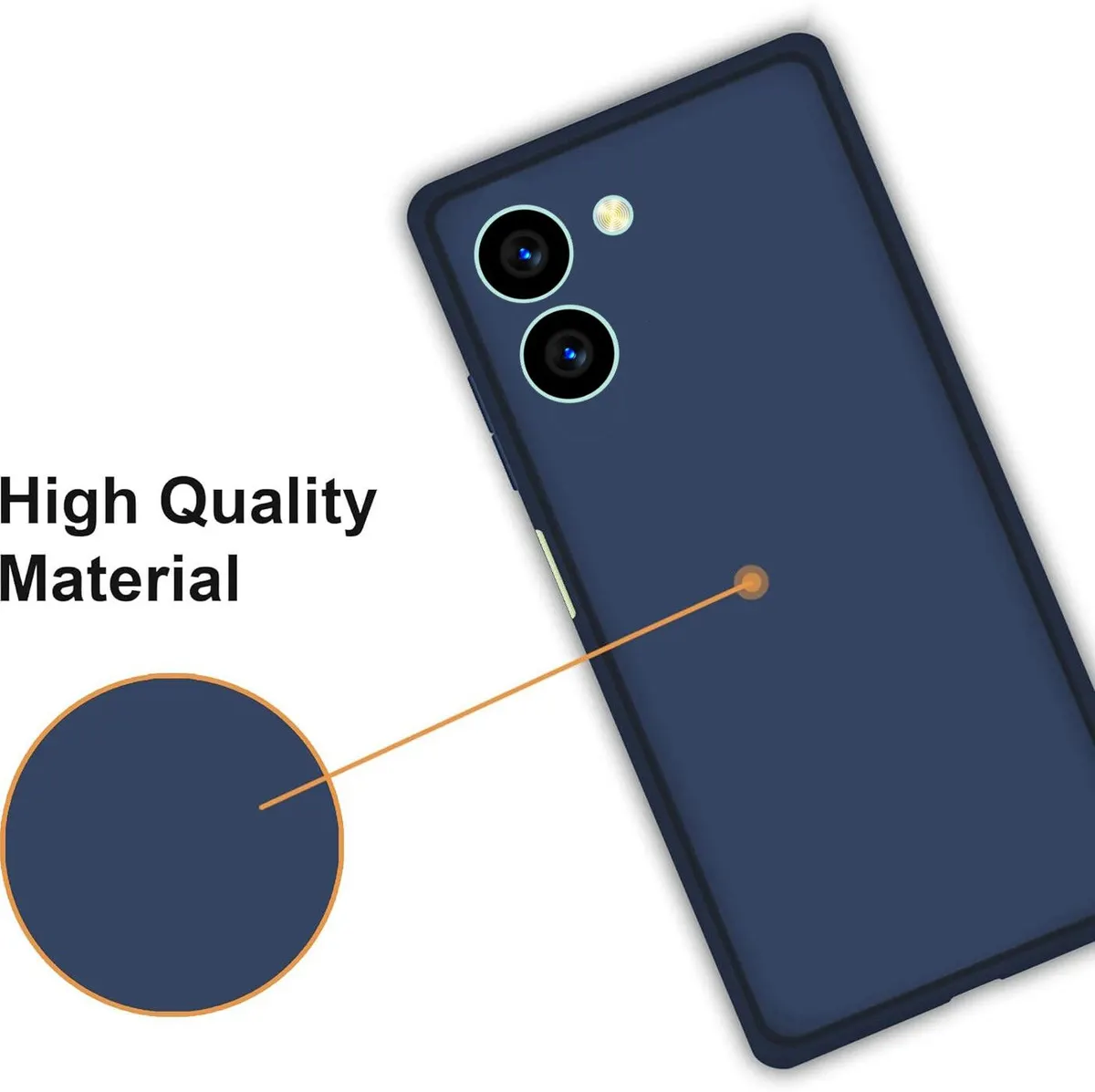 Micvir Back Cover for Vivo Y36 (Blue, Dual Protection, Silicon, Pack of: 1) — image 2 of 5