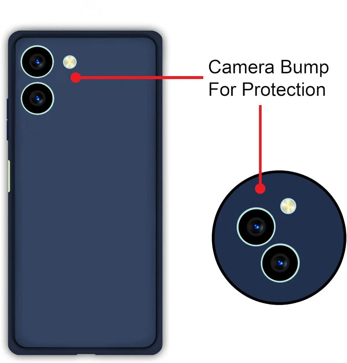Micvir Back Cover for Vivo Y36 (Blue, Dual Protection, Silicon, Pack of: 1) — image 3 of 5