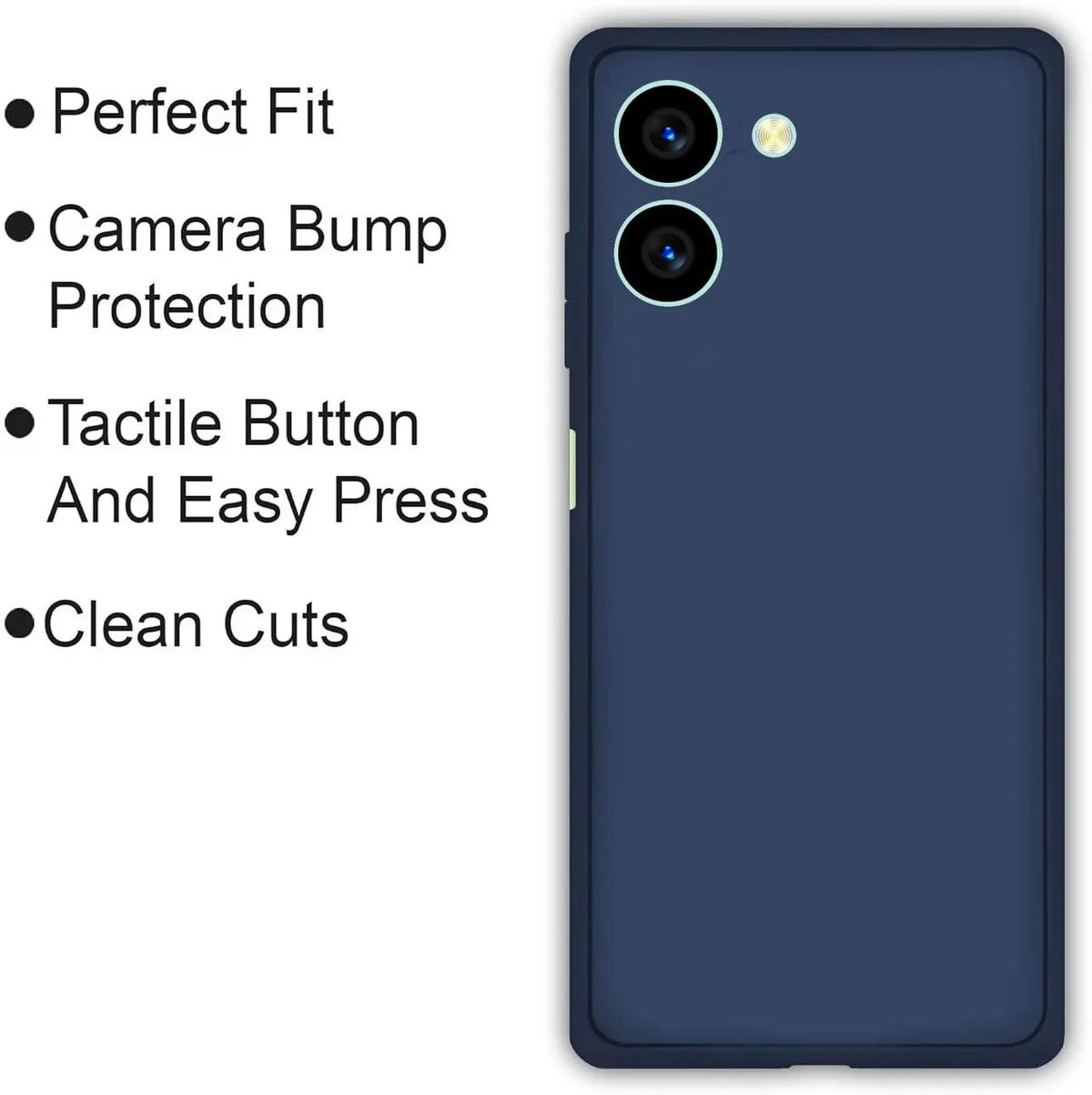 Micvir Back Cover for Vivo Y36 (Blue, Dual Protection, Silicon, Pack of: 1) — image 4 of 5