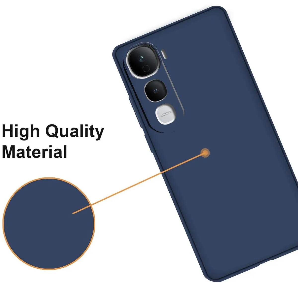 Micvir Back Cover for Vivo Y400 Pro 5G (Blue, Dual Protection, Silicon, Pack of: 1) — image 2 of 5