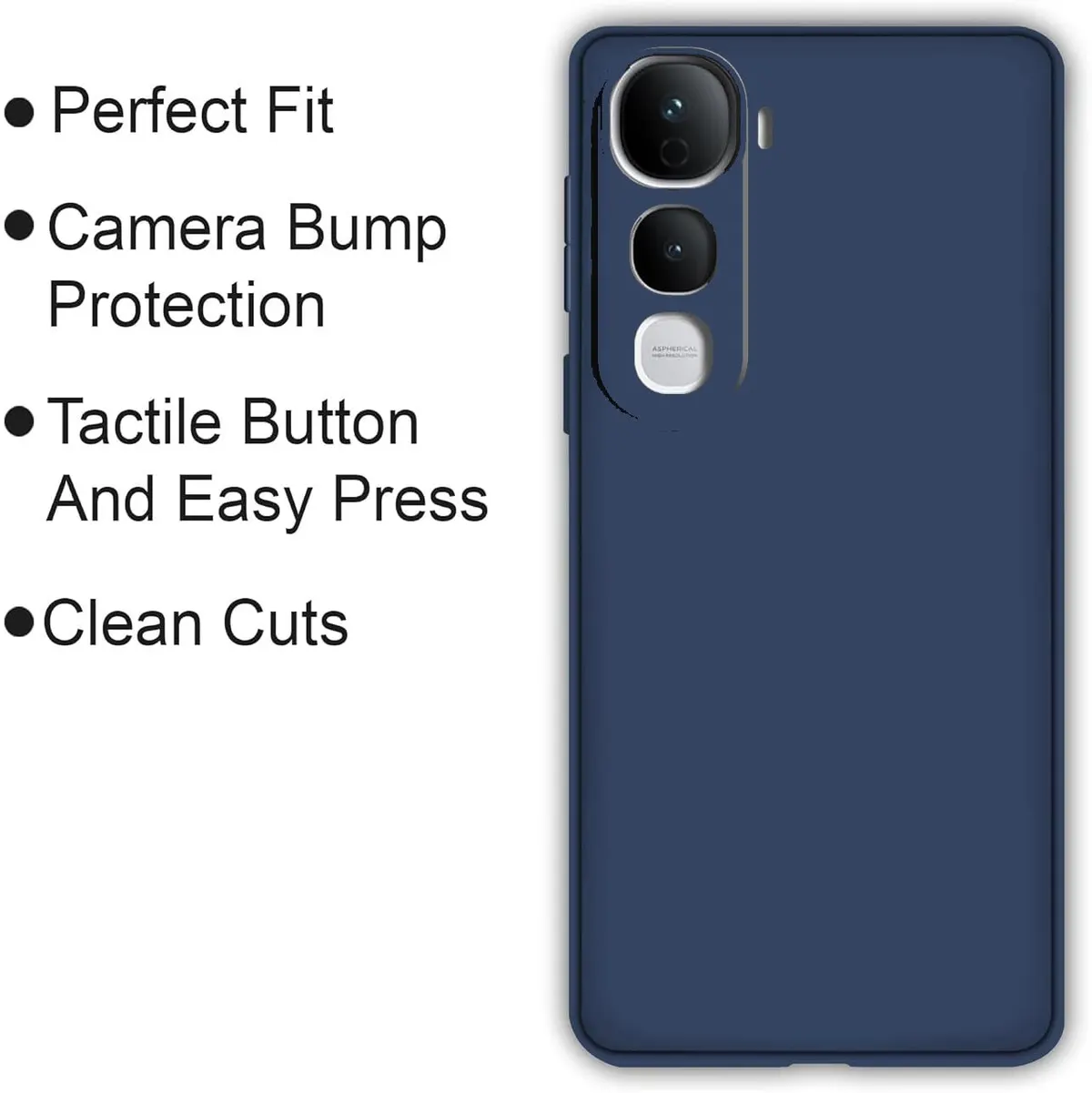 Micvir Back Cover for Vivo Y400 Pro 5G (Blue, Dual Protection, Silicon, Pack of: 1) — image 4 of 5