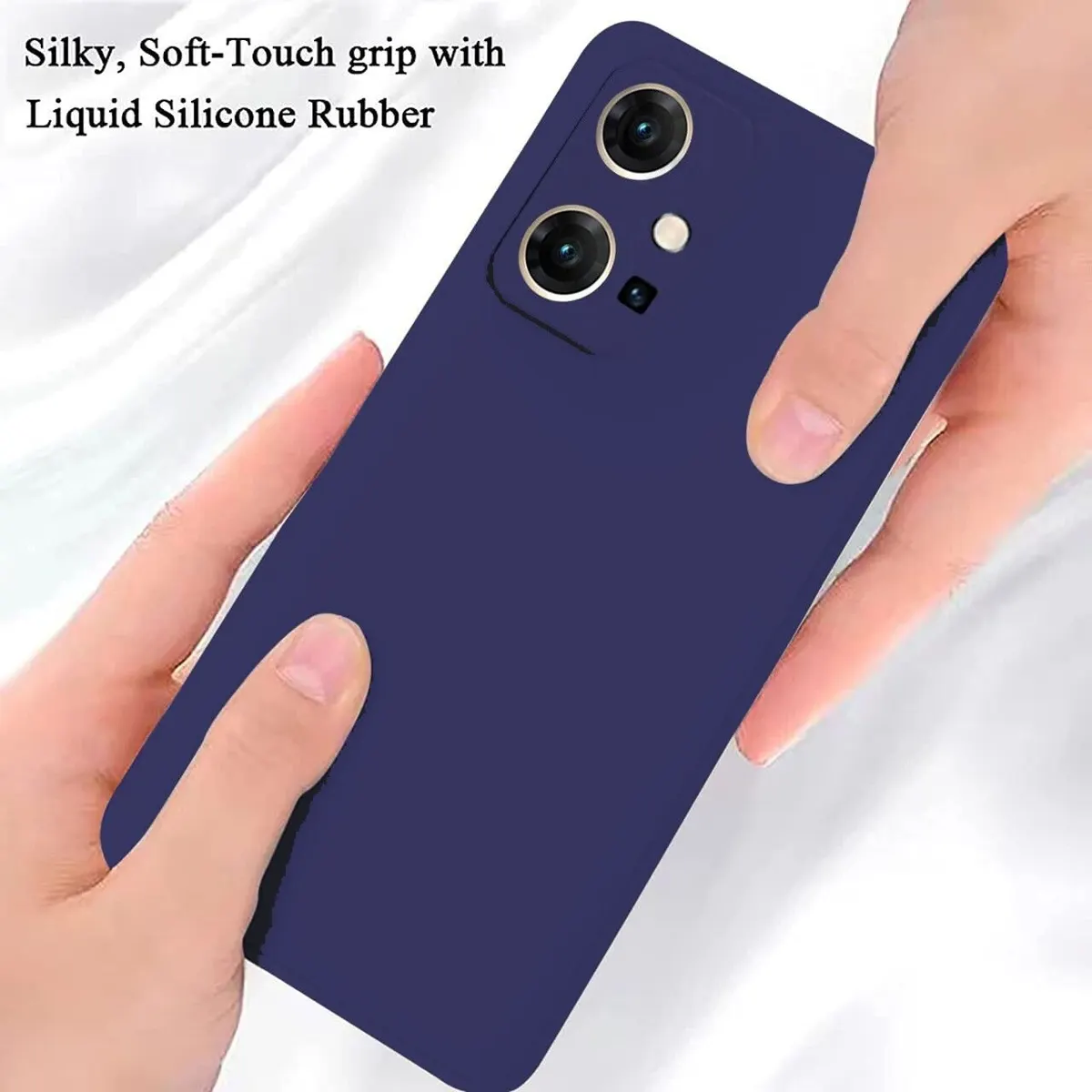 Micvir Back Cover for Vivo Y75 (Blue, Dual Protection, Silicon, Pack of: 1) — image 4 of 5