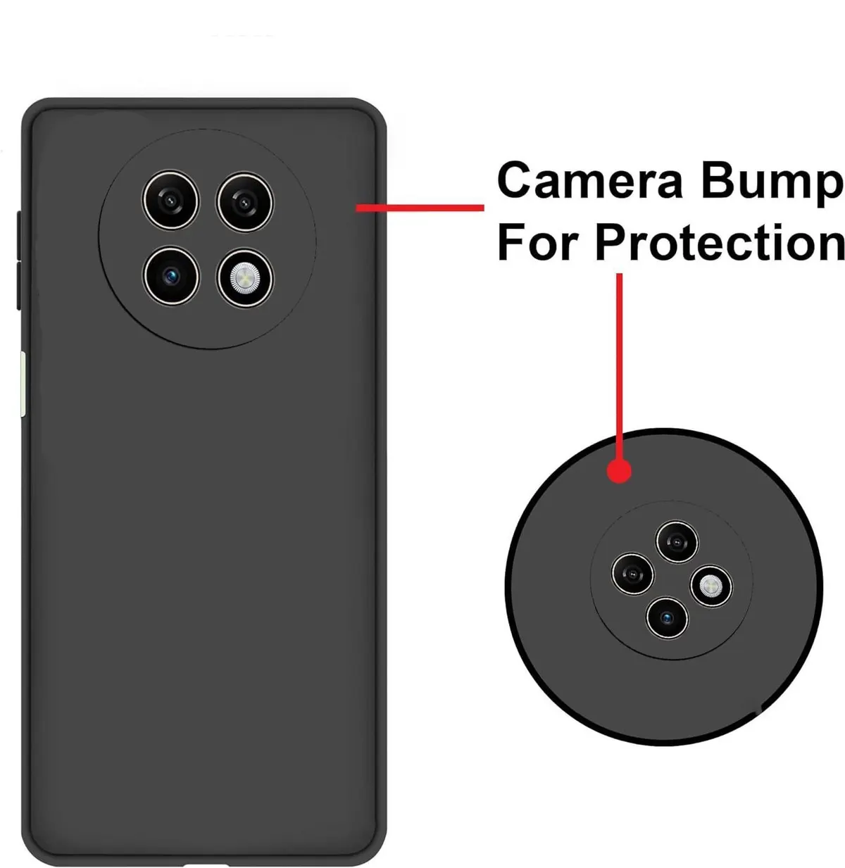 Micvir Back Cover for OPPO F29 Pro 5G (Black, Dual Protection, Silicon, Pack of: 1) — image 3 of 5