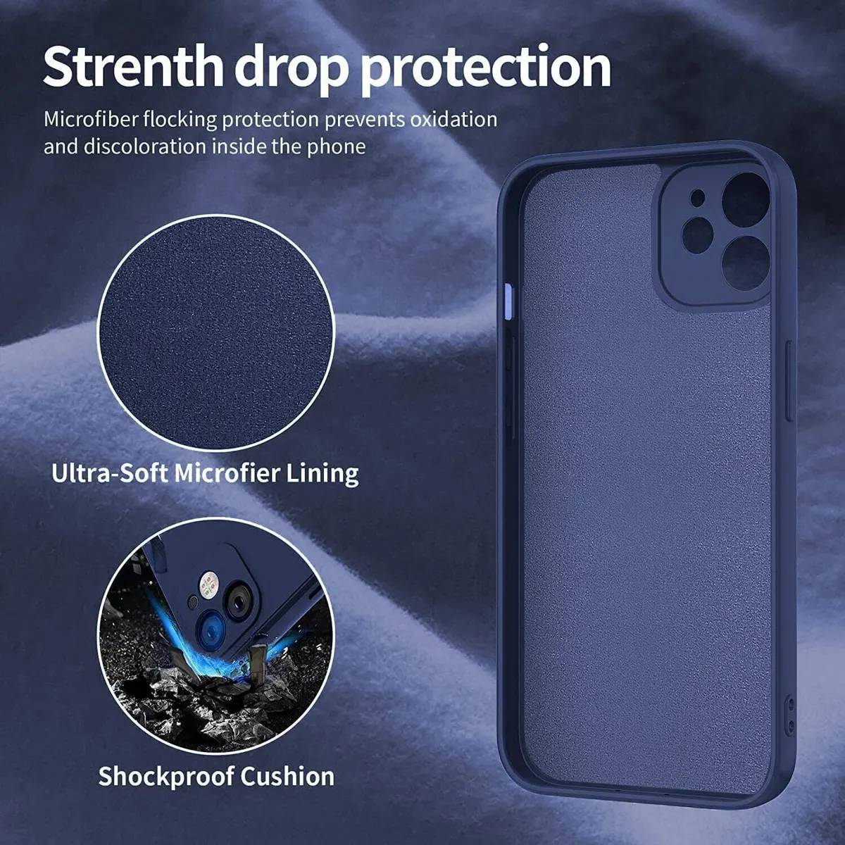 Micvir Back Cover for Apple iPhone 11 (Blue, Dual Protection, Silicon, Pack of: 1) — image 3 of 5