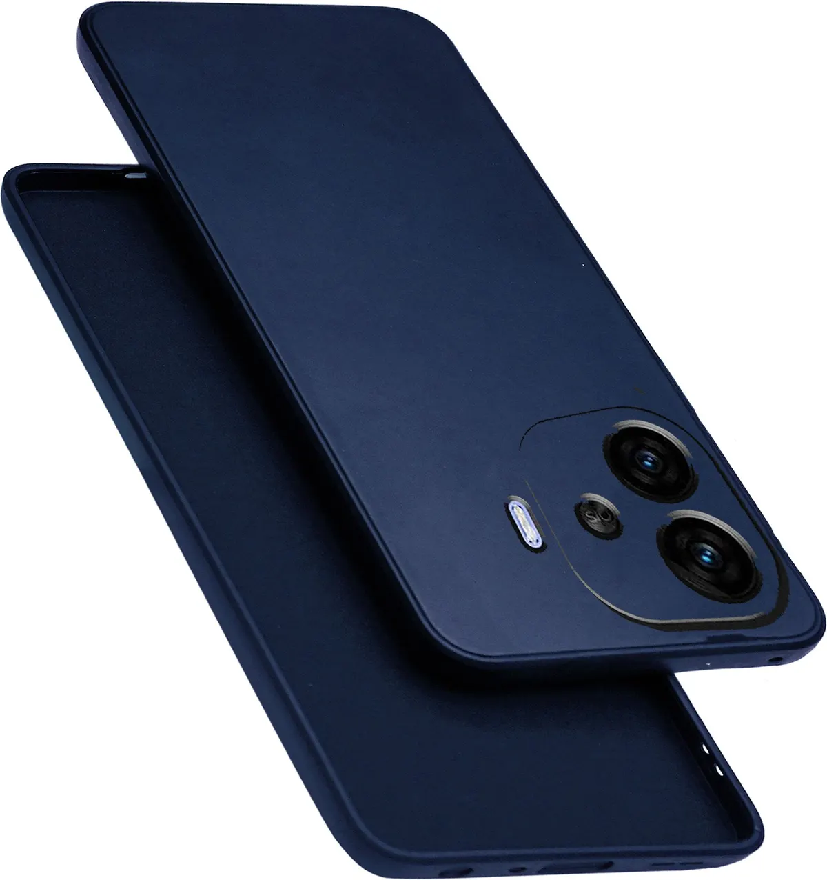 Micvir Back Cover for IQOO Neo 10R 5G (Blue, Dual Protection, Silicon, Pack of: 1)