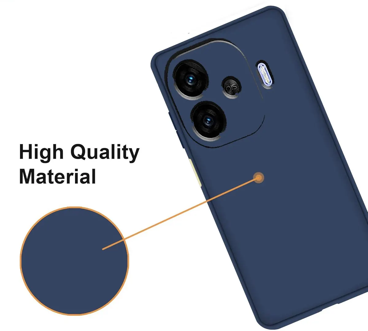 Micvir Back Cover for IQOO Neo 10R 5G (Blue, Dual Protection, Silicon, Pack of: 1) — image 2 of 5