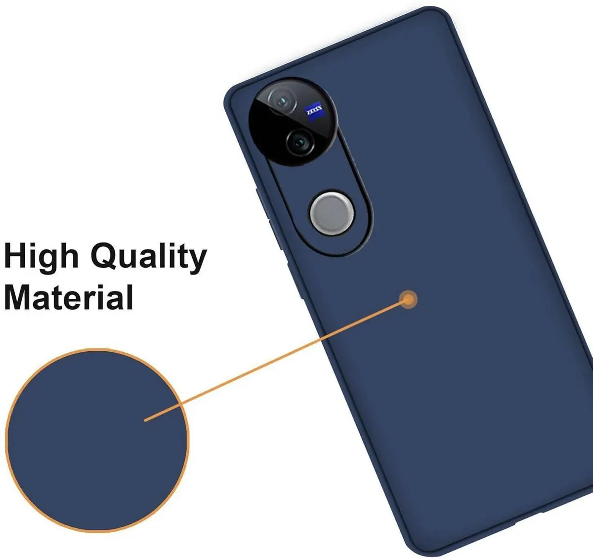 Micvir Back Cover for iQOO Z10R 5G (Blue, Dual Protection, Silicon, Pack of: 1) — image 2 of 5