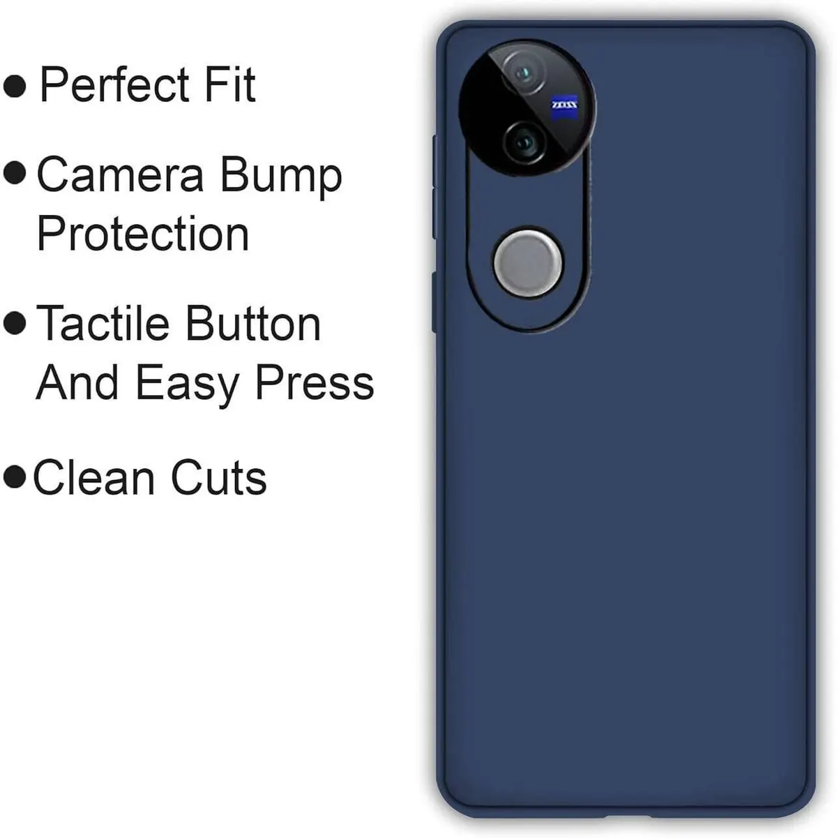 Micvir Back Cover for iQOO Z10R 5G (Blue, Dual Protection, Silicon, Pack of: 1) — image 4 of 5